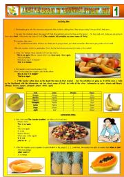 English Worksheet: A CLASS PLAN BASED ON THE COMMUNICATIVE APPROACH - FRUIT - PART 01