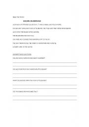 English worksheet: Reading Comprehension III