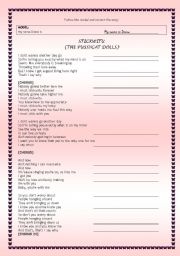 English Worksheet: Song activity - Stickwitu - The Pussycat Dolls