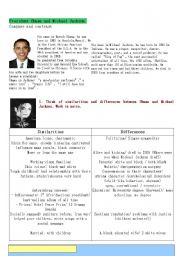 Obama/ Michael Jackson compare and contrast I (key)