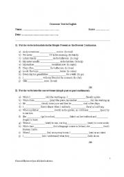 English Worksheet: Verb Tenses Quiz