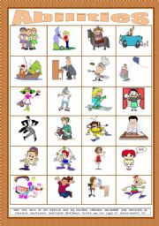 English Worksheet: Abilities