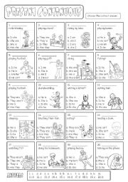English Worksheet: Present Continuous practice
