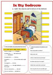 English Worksheet: In my Bedroom