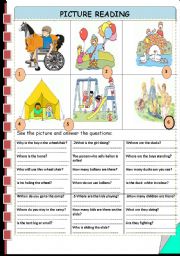 English Worksheet: PICTURE READING