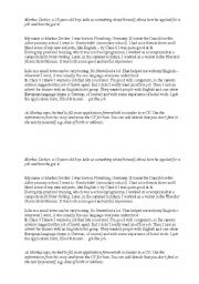 English Worksheet: Write a CV for Markus