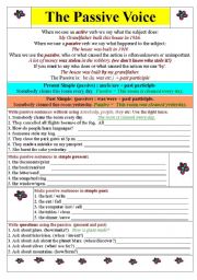 English Worksheet: The passive voice.