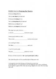 English worksheet: Forming the Passive
