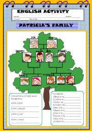 English Worksheet: FAMILY