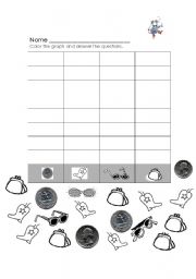 English Worksheet: Lilys Purple Plastic Purse Graph