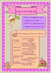 English Worksheet: THERE IS-THERE ARE