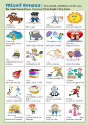 English Worksheet: MIXED TENSES