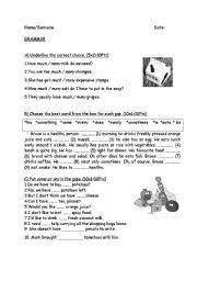 English Worksheet: countable and uncountable-comparatives