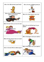 English Worksheet: Superlative conversation