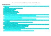 English Worksheet: Unit 1, Lesson 1  Teachers Questions (to be used with lesson slides + doc flashcards during the explanation) + doc flashcards  first part ((12 pages)) ***editable