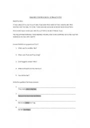 English worksheet: Reading Comprehension IV