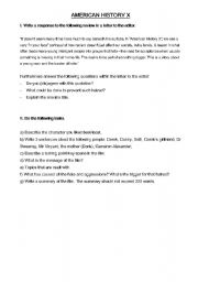 English Worksheet: American History X