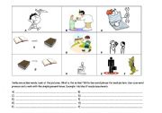 English worksheet: Illustrations for Everyday Activities