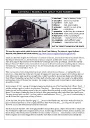 English Worksheet: The Great Train Robbery