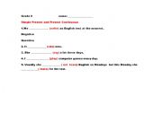 English worksheet: simplepresent - present continuous
