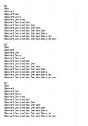 English Worksheet: Stairs for reading, sound [e]