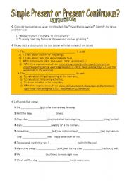 English Worksheet: Present Simple or Continuous?