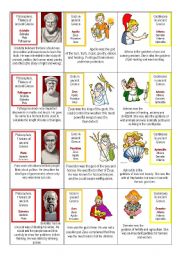 English Worksheet: Ancient Greece card game 1/3