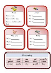 English Worksheet: sentence modelling cards