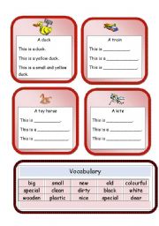 English worksheet: sentence modelling cards