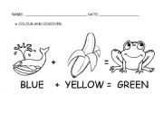 English Worksheet: PRIMARY COLOURS