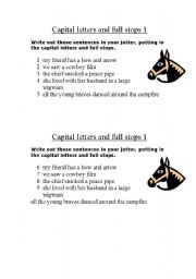 English Worksheet: Full Stops