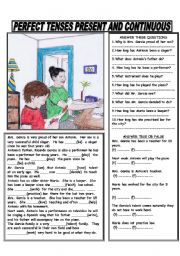 English Worksheet: PRESENT PERFECT AND PRESENT PERFECT CONTINUOUS