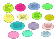 English worksheet: Vocabulary Bubbles