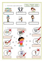 English Worksheet: hobbies and free time activities