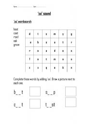 English Worksheet: oa handwriting