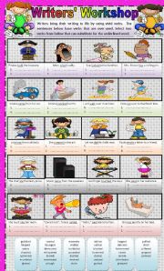 Writers Workshop - Powerful Verbs