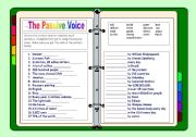 English Worksheet: Passive voice sentence completion