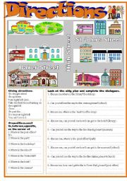 English Worksheet: Directions