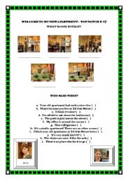 English Worksheet: Welcome to my new apartment