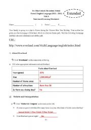 English Worksheet: Task based worksheet - Theme park