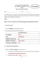 English Worksheet: Task based worksheet - Theme park