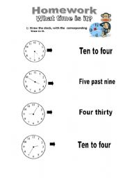 What time is it? Worksheet