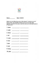 English Worksheet: Spelling list grade 2