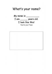 English Worksheet: Whats your name