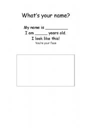 English worksheet: Whats your name