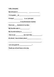 English Worksheet: Introductions