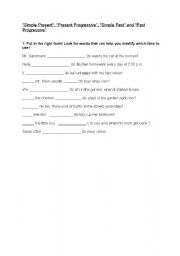 English worksheet: Tense Mix