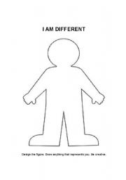 English Worksheet: I Am Different