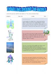 English Worksheet: TRAVELLING AROUND THE WORLD PART I.