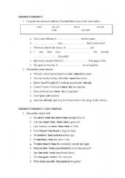 English Worksheet: PRESENT PERFEC vs. PAST SIMPLE